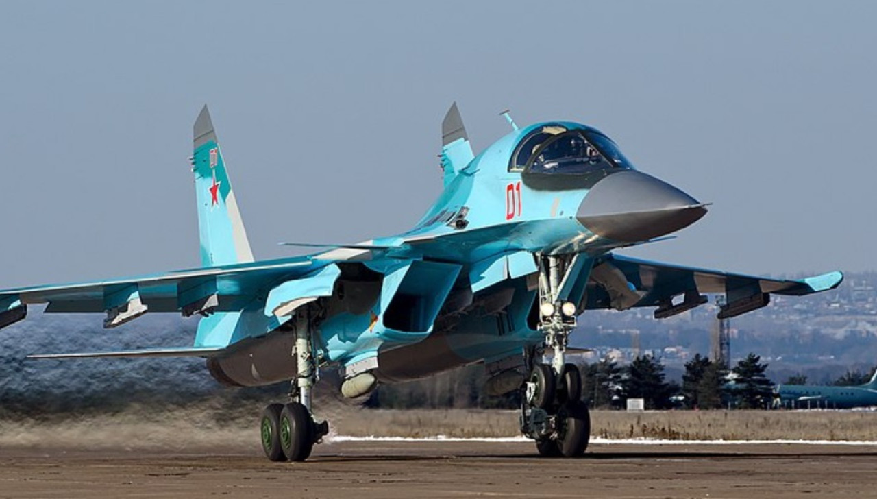 Avión bombardero Su-34. Foto: Wikipedia.
