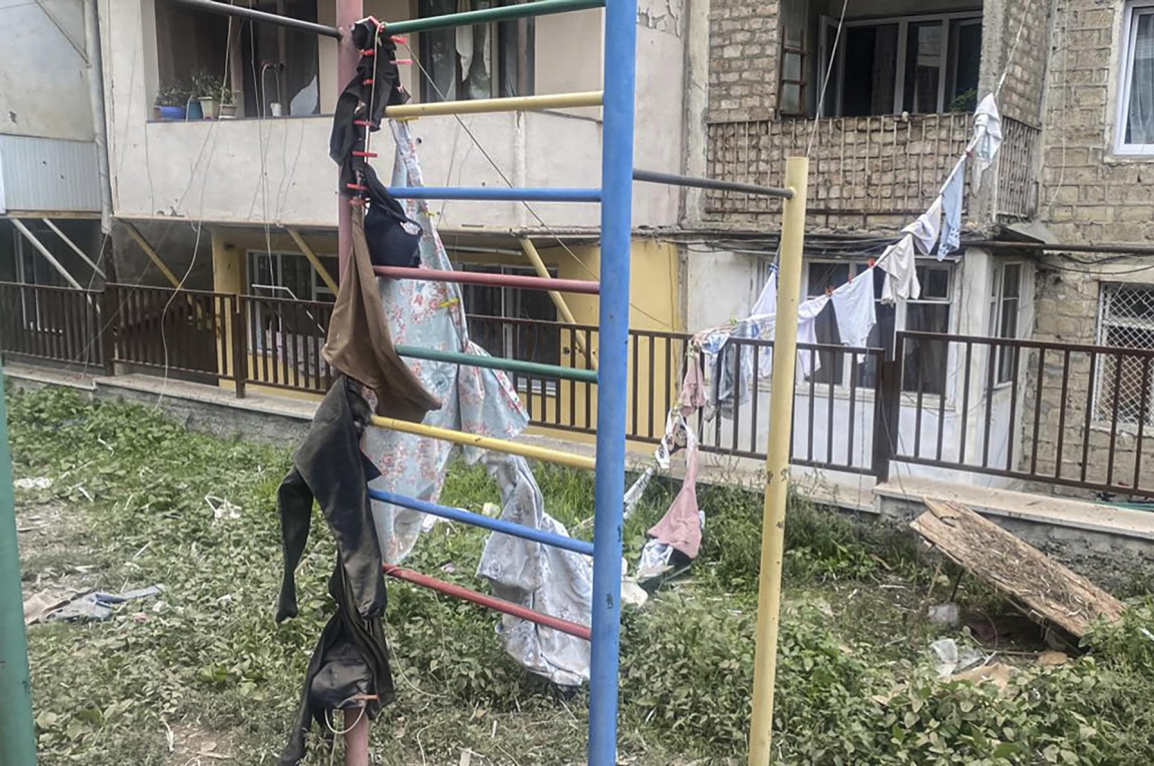 Destrucciones en Nagorno Karabaj. Foto: EFE.