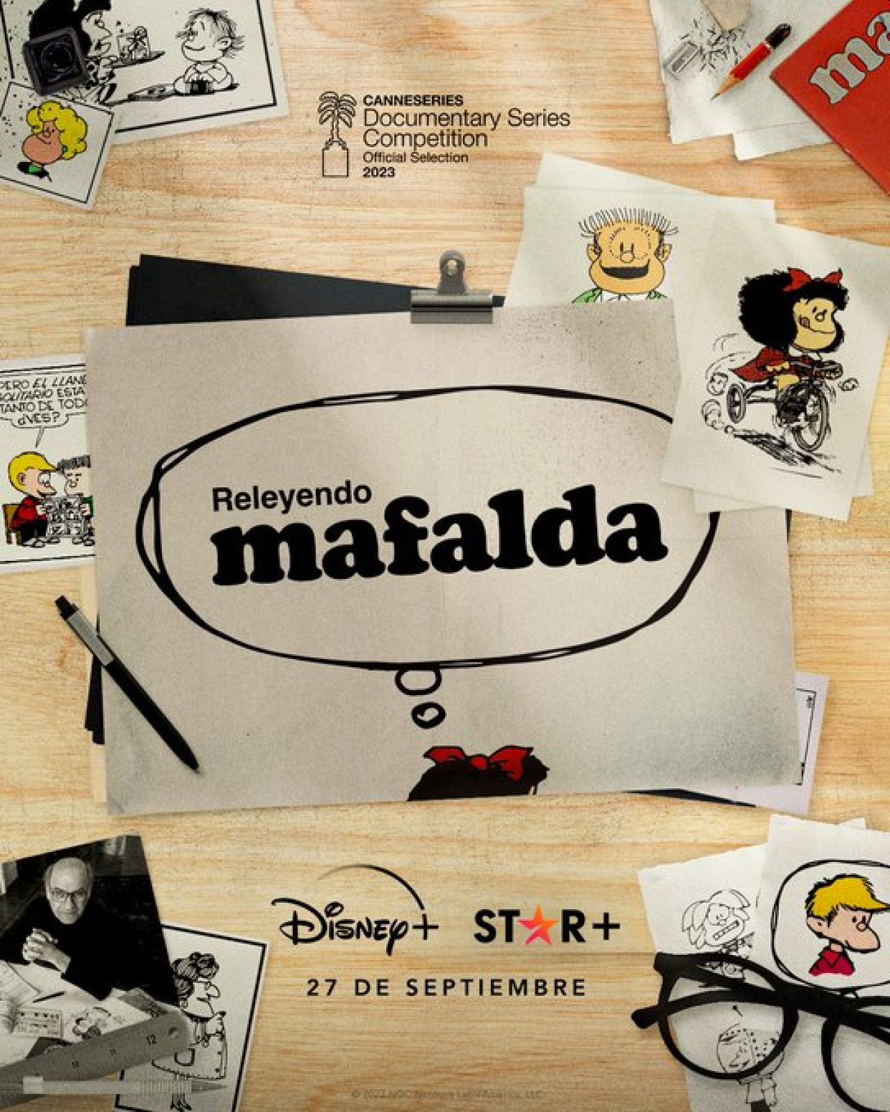 Releyendo Mafalda. Foto Twitter.