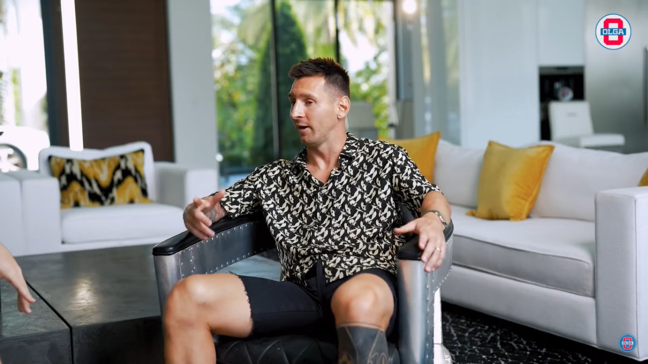 Lionel Messi en la entrevista con Migue Granados. Foto: Captura de pantalla.