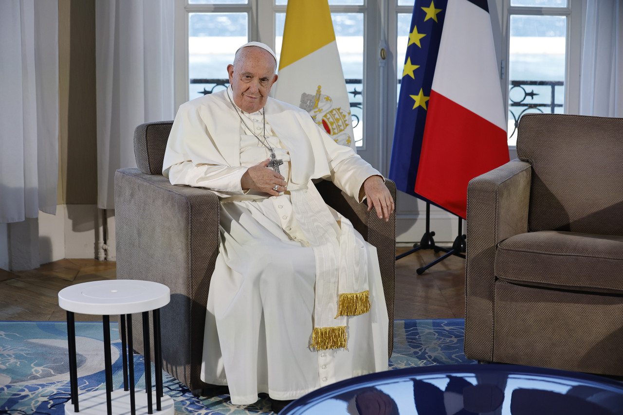 Papa Francisco en Marsella. Foto: EFE.