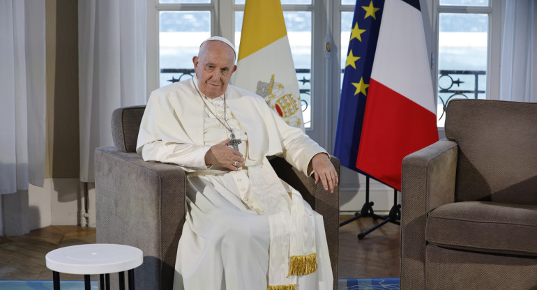Papa Francisco en Marsella. Foto: EFE.