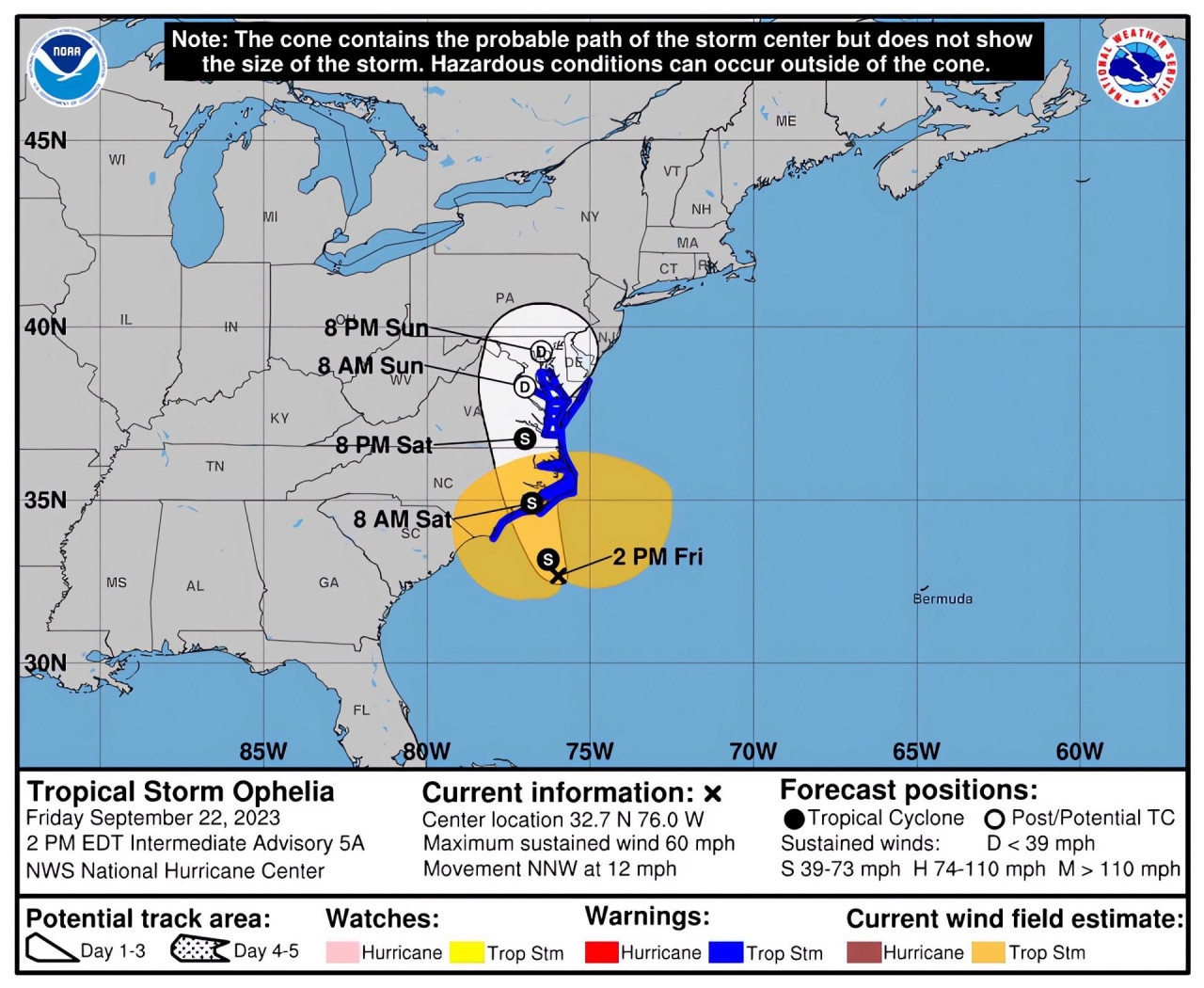 La tormenta tropical Ophelia dejó a más de 70 mil ciudadanos sin electricidad en Carolina del Norte. Foto: EFE.