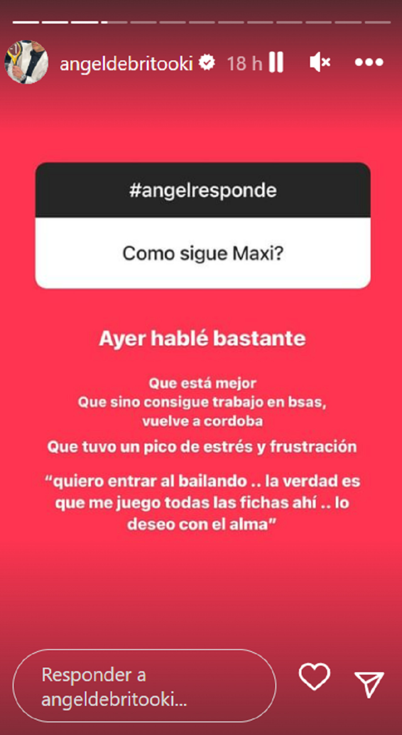 Nueva información sobre la salud de Maxi Guidici. Foto: Instagram.