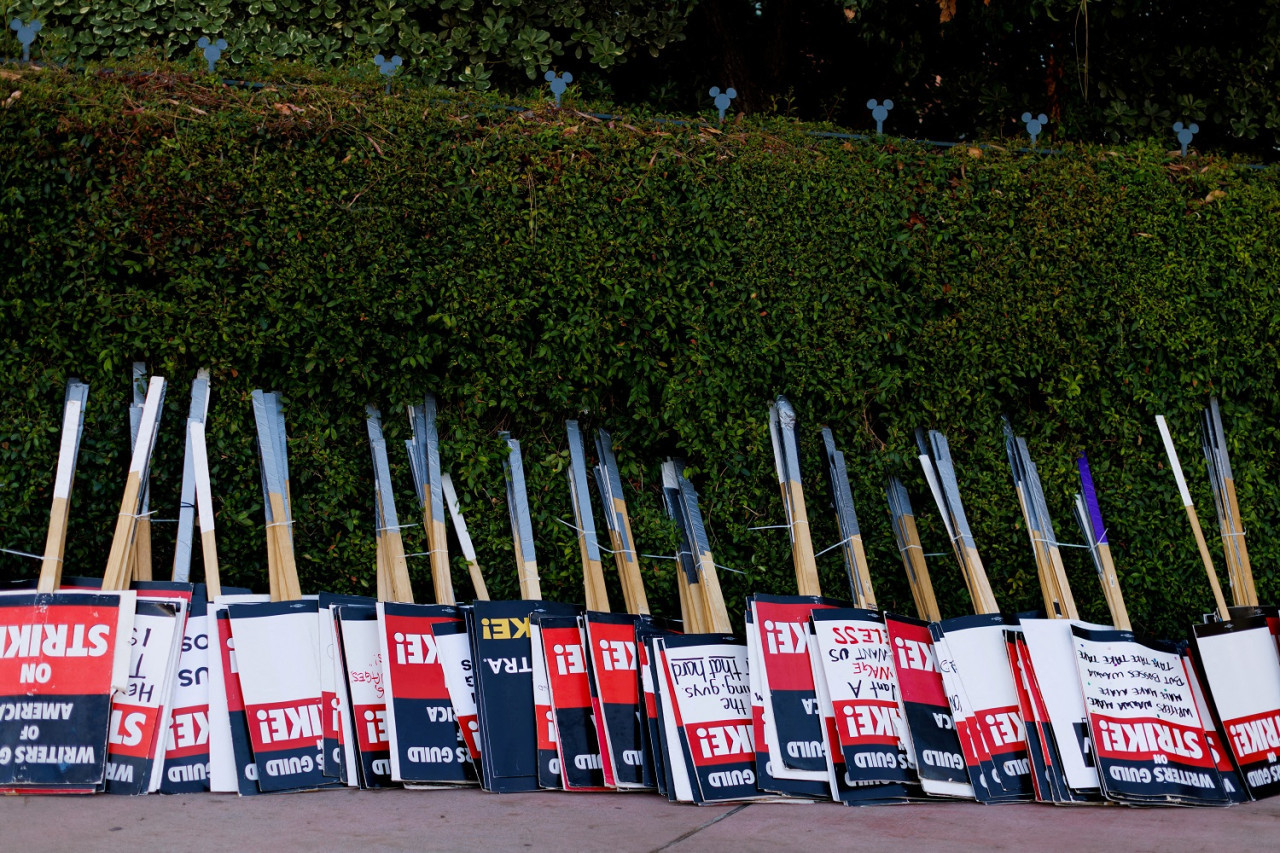 Huelga en Hollywood. Foto: Reuters.