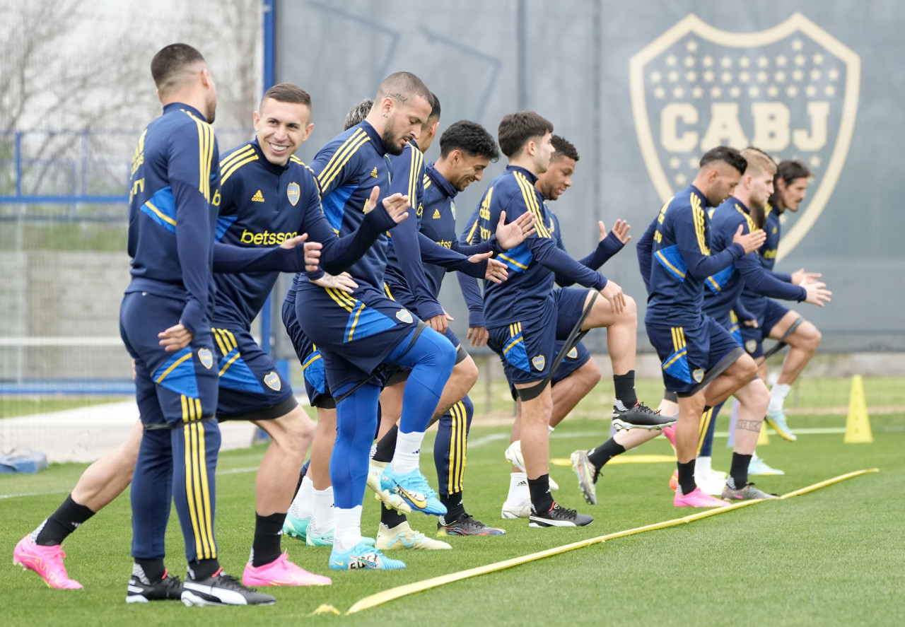 Entrenamiento de Boca Juniors. Foto: NA.