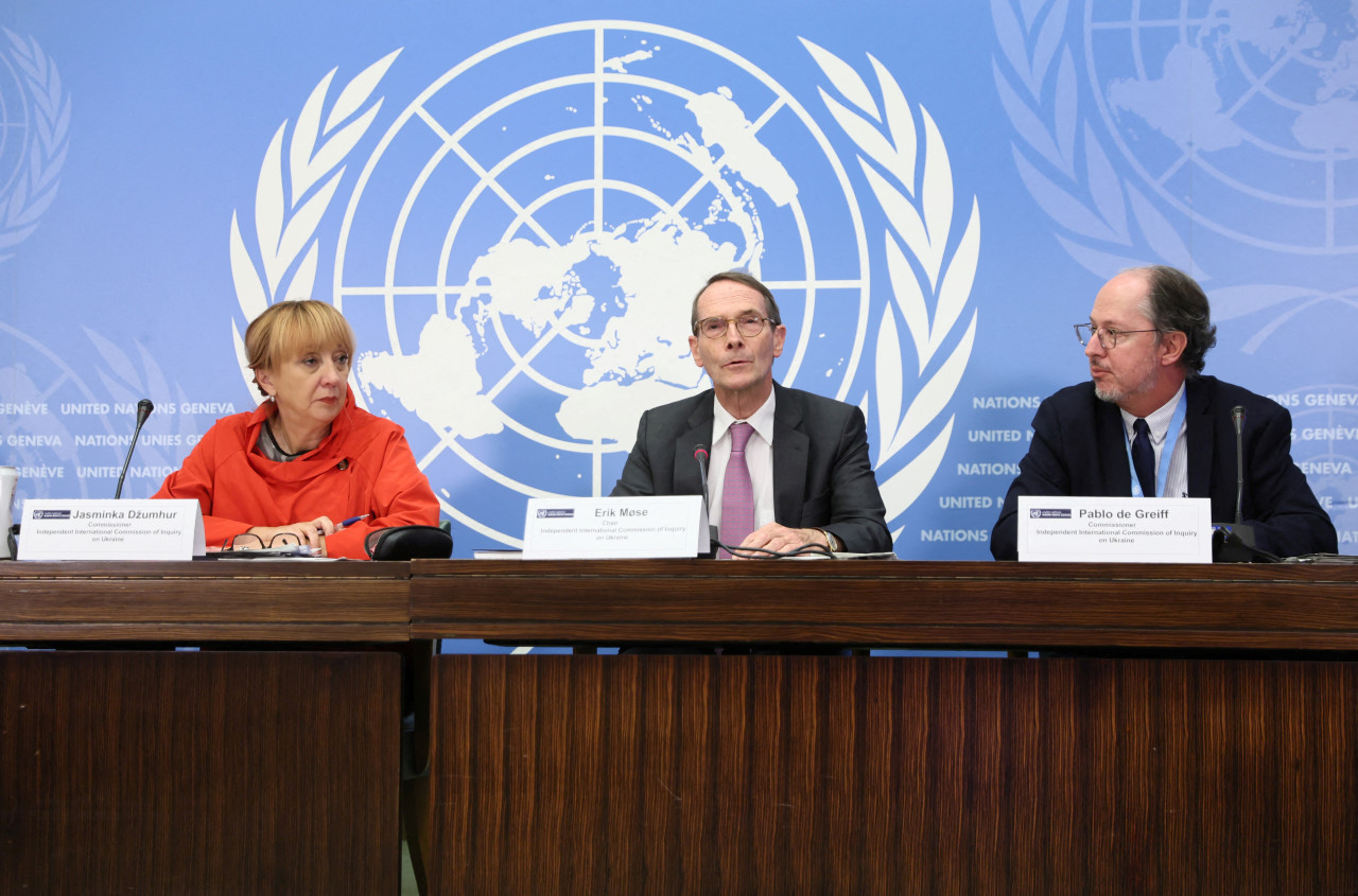 Comisión de la ONU que investiga los crímenes en Ucrania. Foto: Reuters.