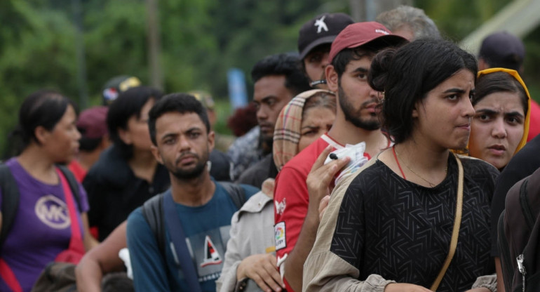 Migrantes en Darién. Foto: Reuters.
