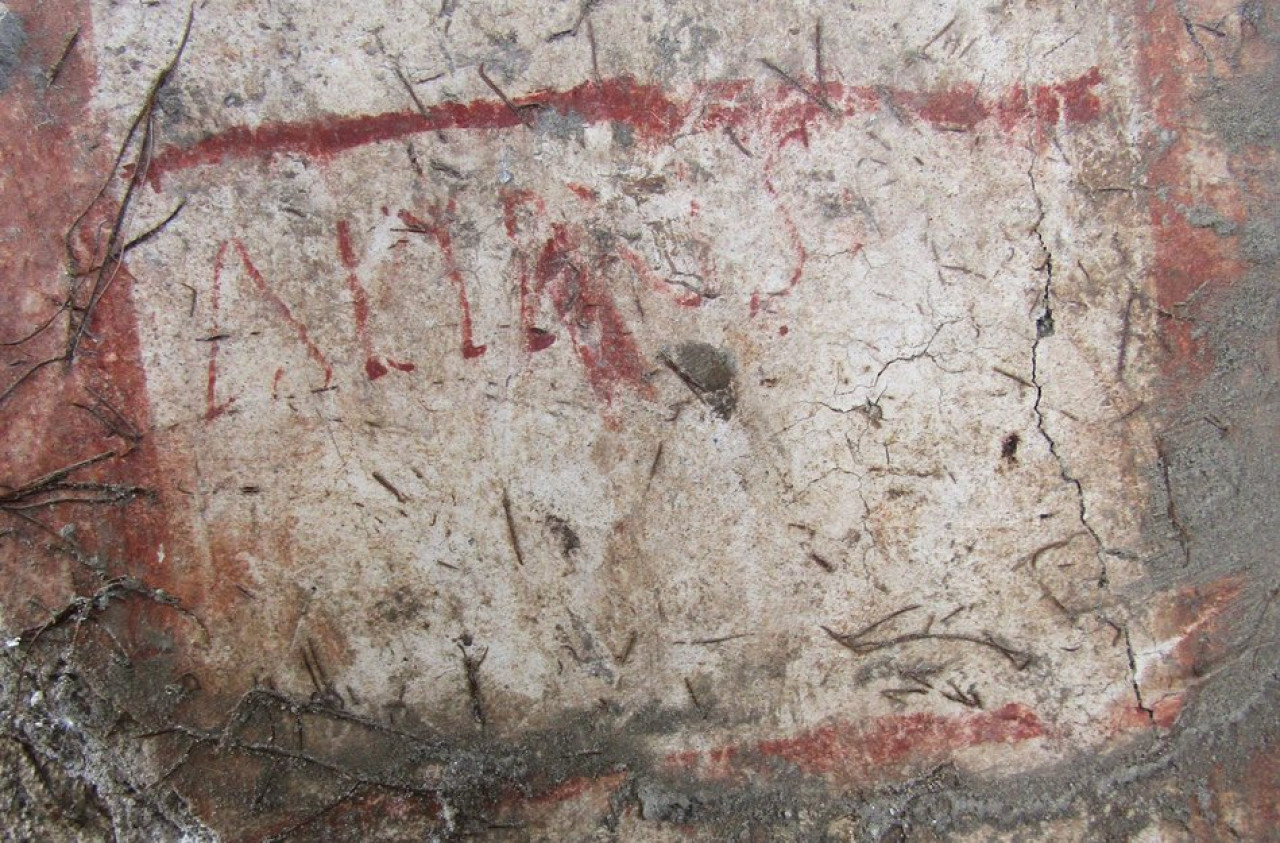 Una las inscripciones en Pompeya. Foto: Parco Archeologico di Pompei