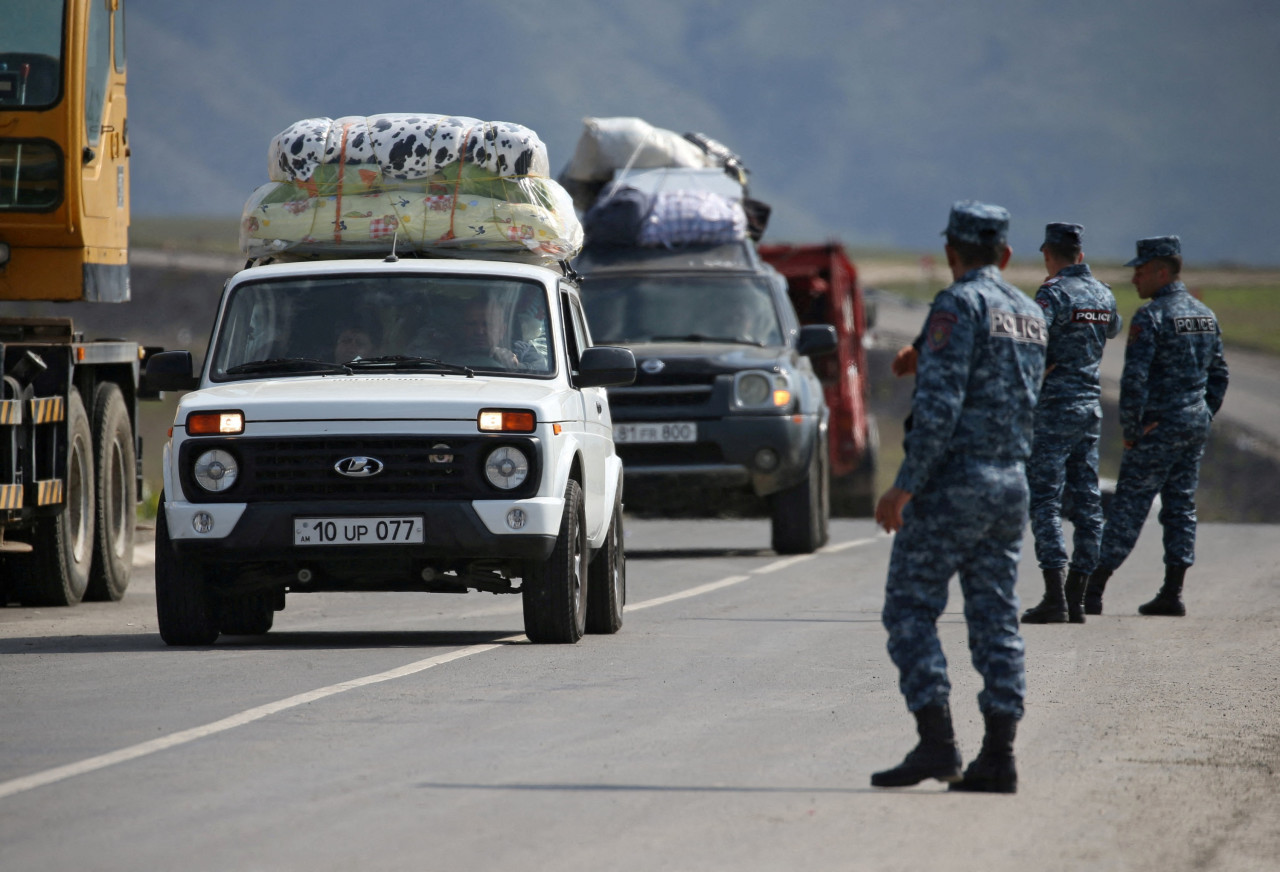 Migrantes de Nagorno Karabaj. Foto: Reuters.