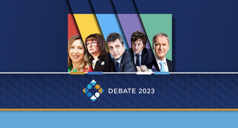 Debate presidencial 2023. Foto: Canal 26.
