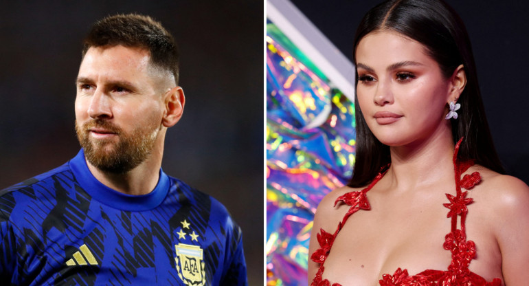 Lionel Messi y Selena Gómez. Fotos: Reuters.