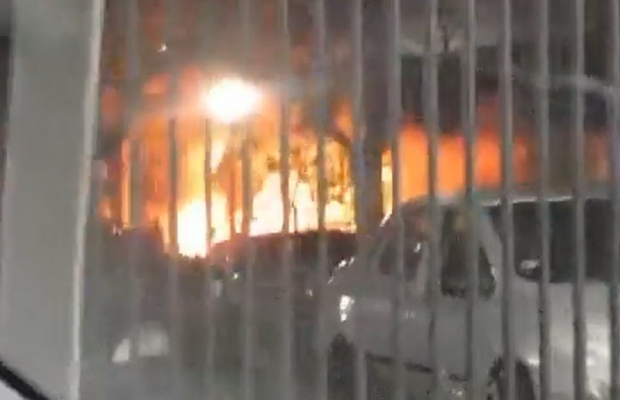 Incendio en Rosario. Foto: captura de video.