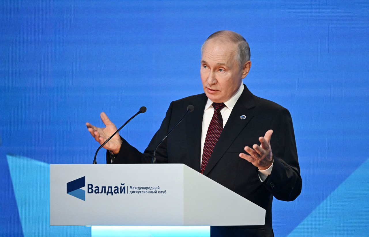 Vladimir Putin en el Club de Debate Valdai. Foto: Reuters