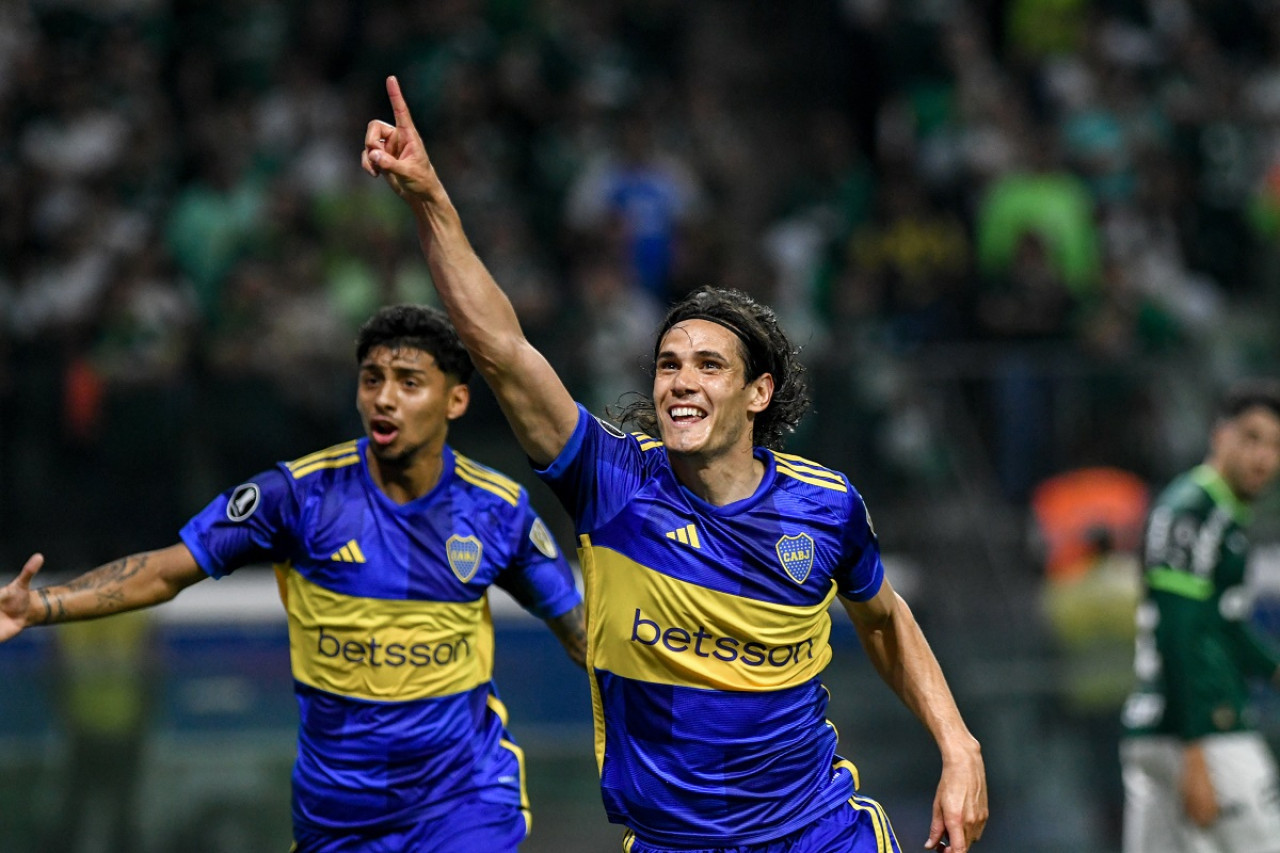 Edinson Cavani; Palmeiras vs. Boca; Copa Libertadores. Foto: Télam.