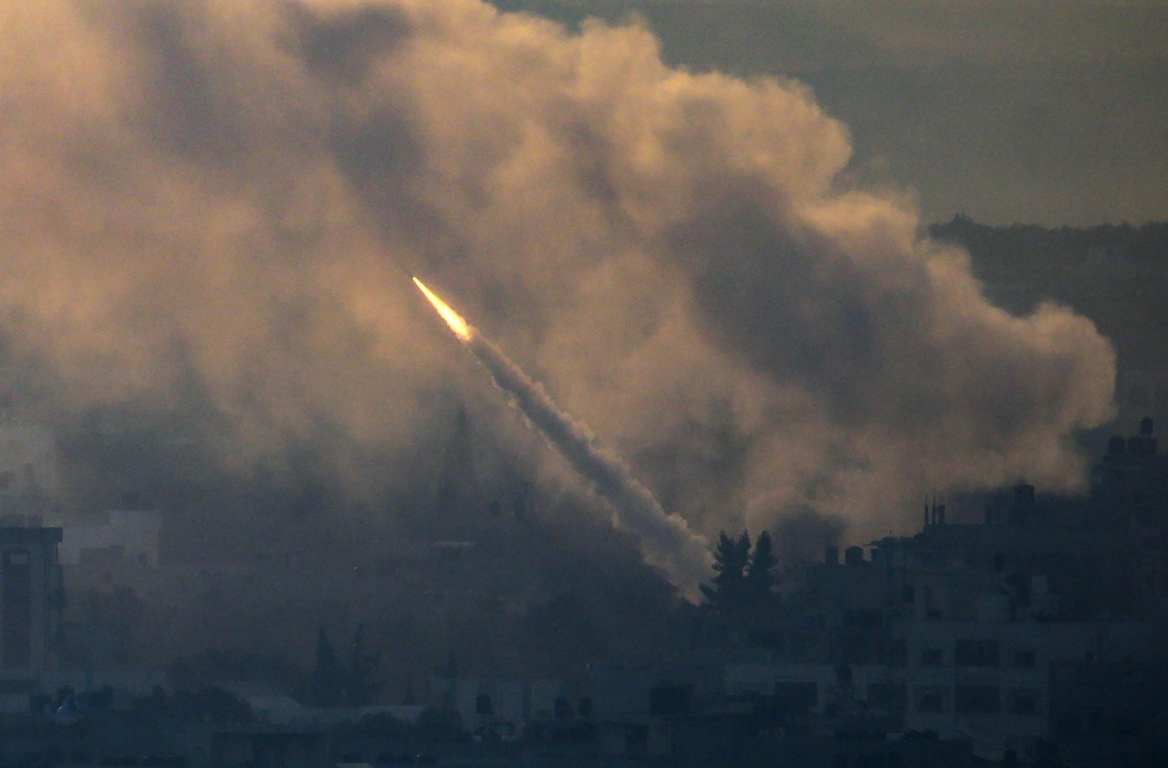 Cohetes entre Israel y Palestina. Foto: EFE.