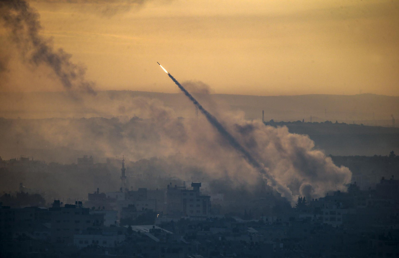 Inicio de una nueva guerra entre israelíes y palestinos. Foto: EFE