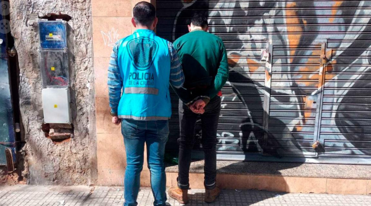 Detención del atacante en Palermo. Foto: Télam