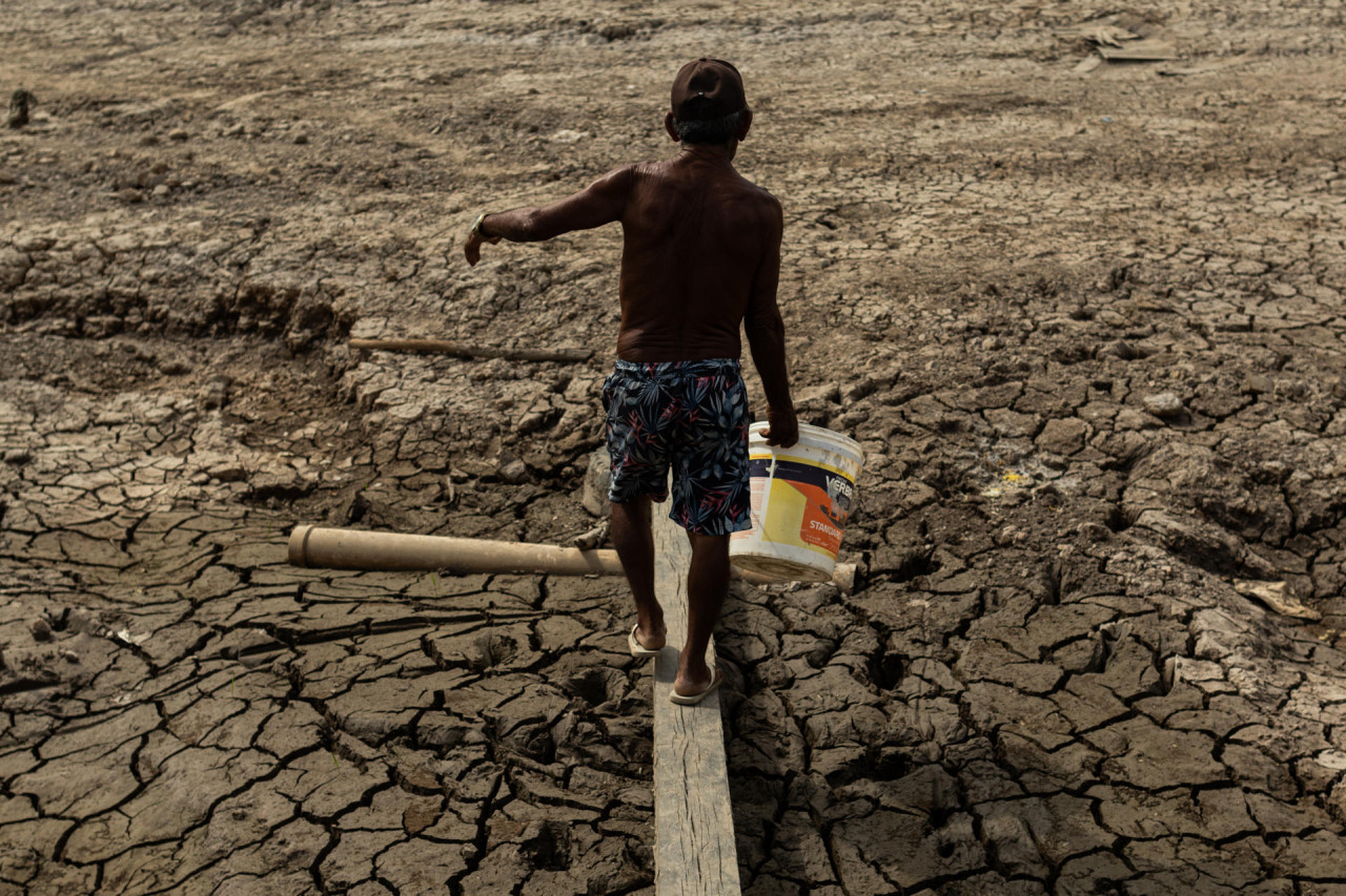 Sequía en la Amazonía. Foto: EFE