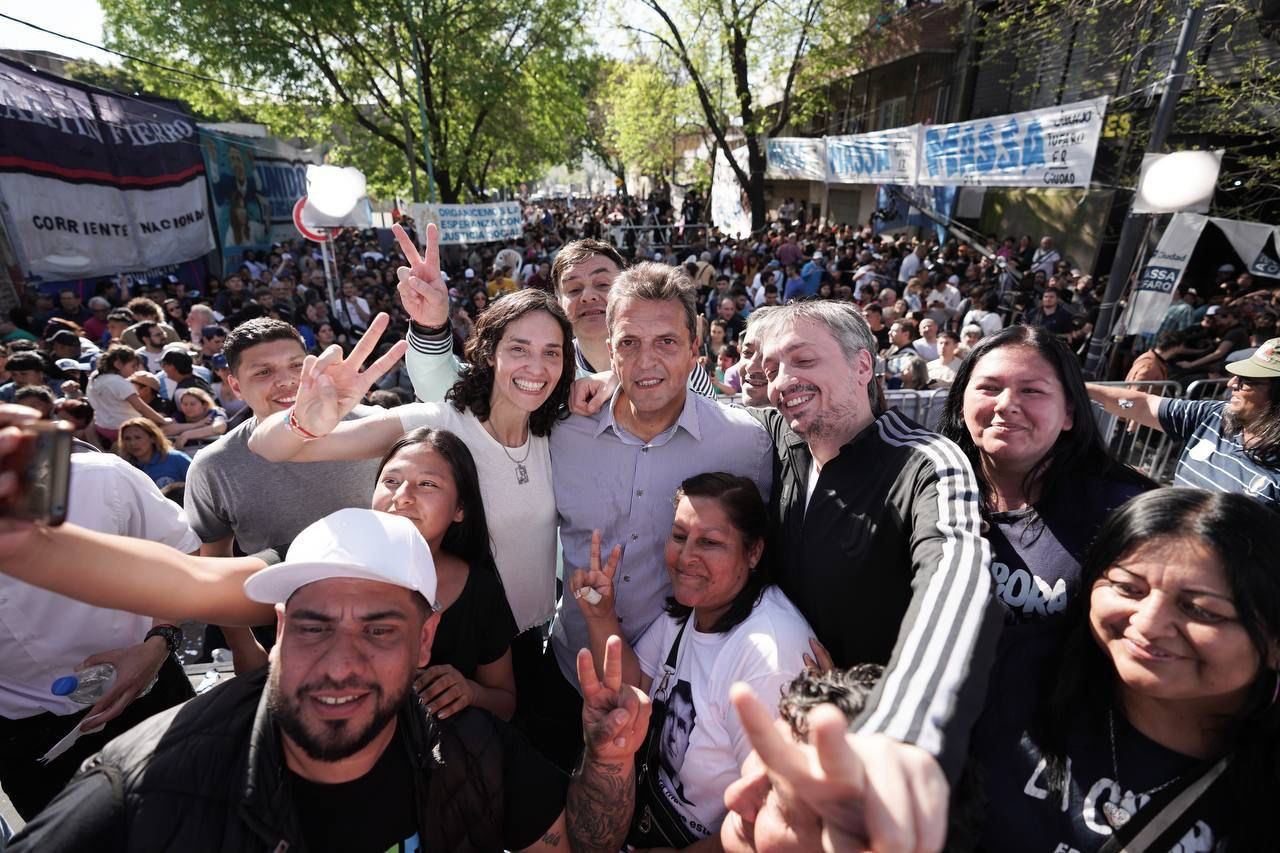 Sergio Massa junto a Máximo Kirchner