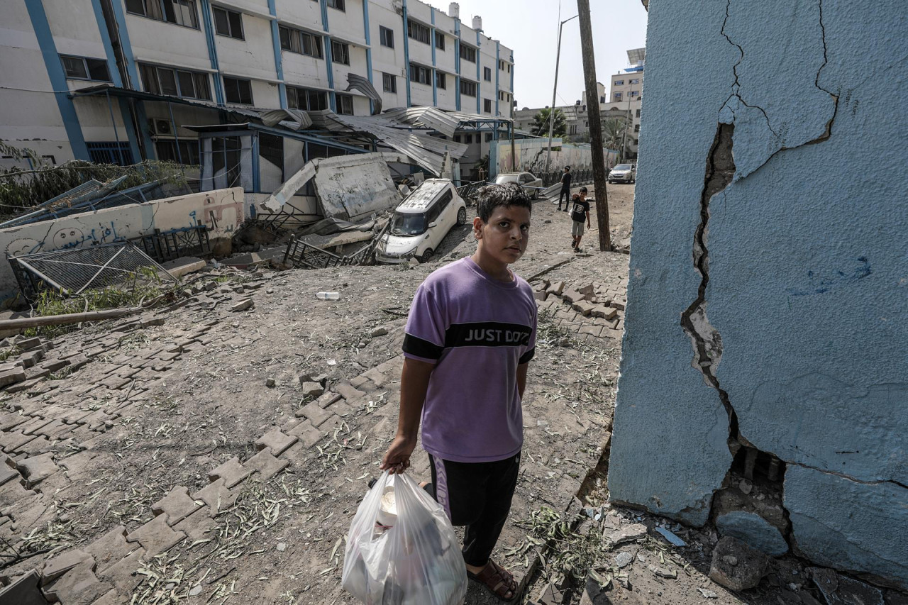 Destrucciones en Gaza. Foto: EFE.