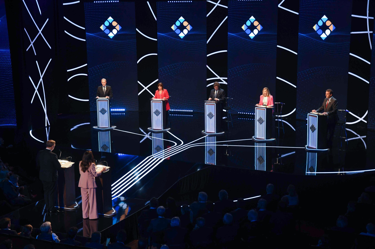 Segundo debate presidencial 2023. Foto: NA.