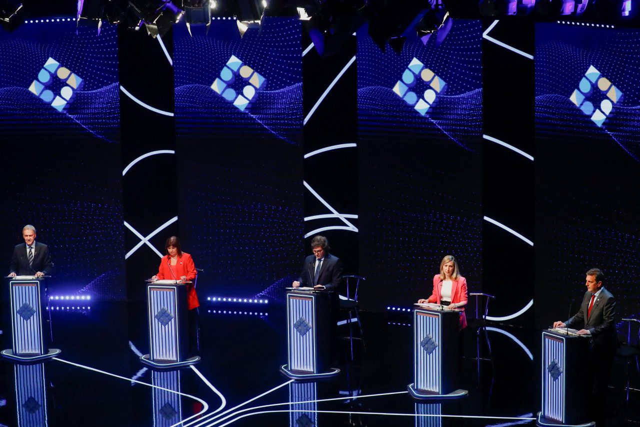 Segundo debate presidencial 2023. Foto: NA.