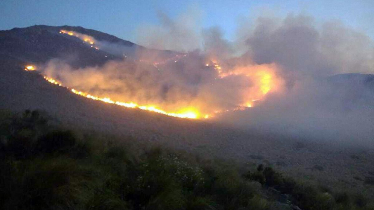 Incendio forestal en Córdoba. Foto: Télam.