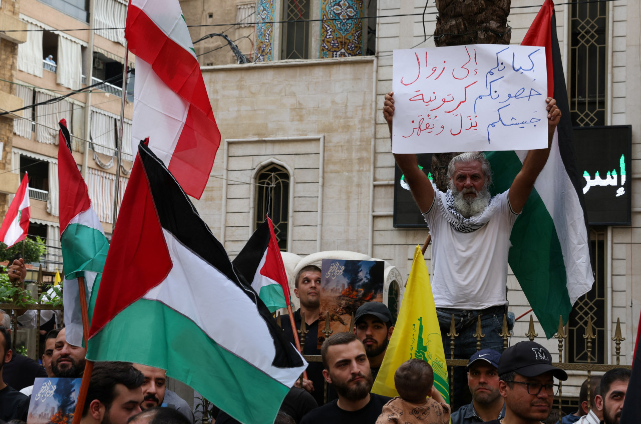 Manifestación de Hezbollah. Foto: Reuters.