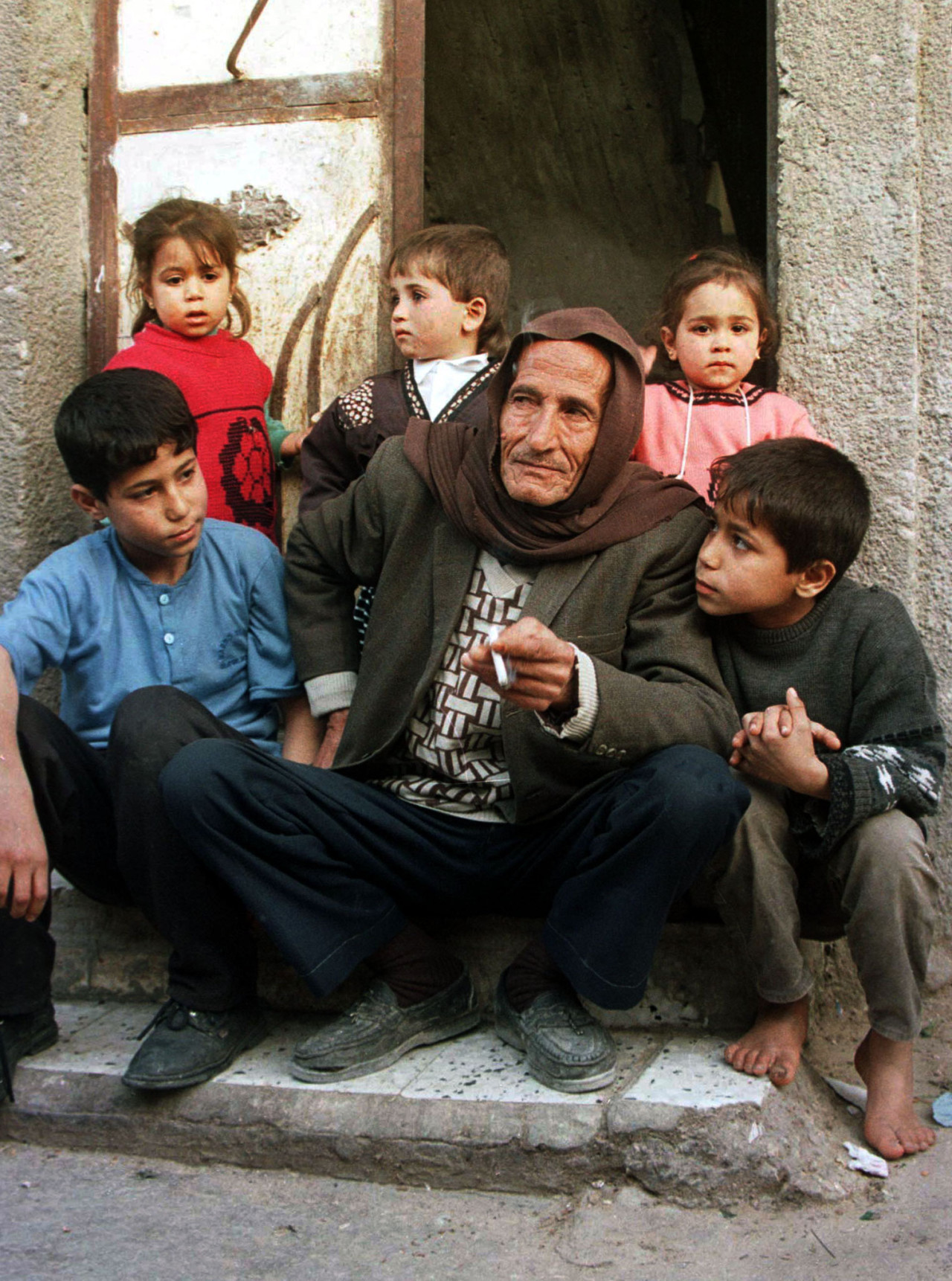 Familia palestina. Foto: Reuters.