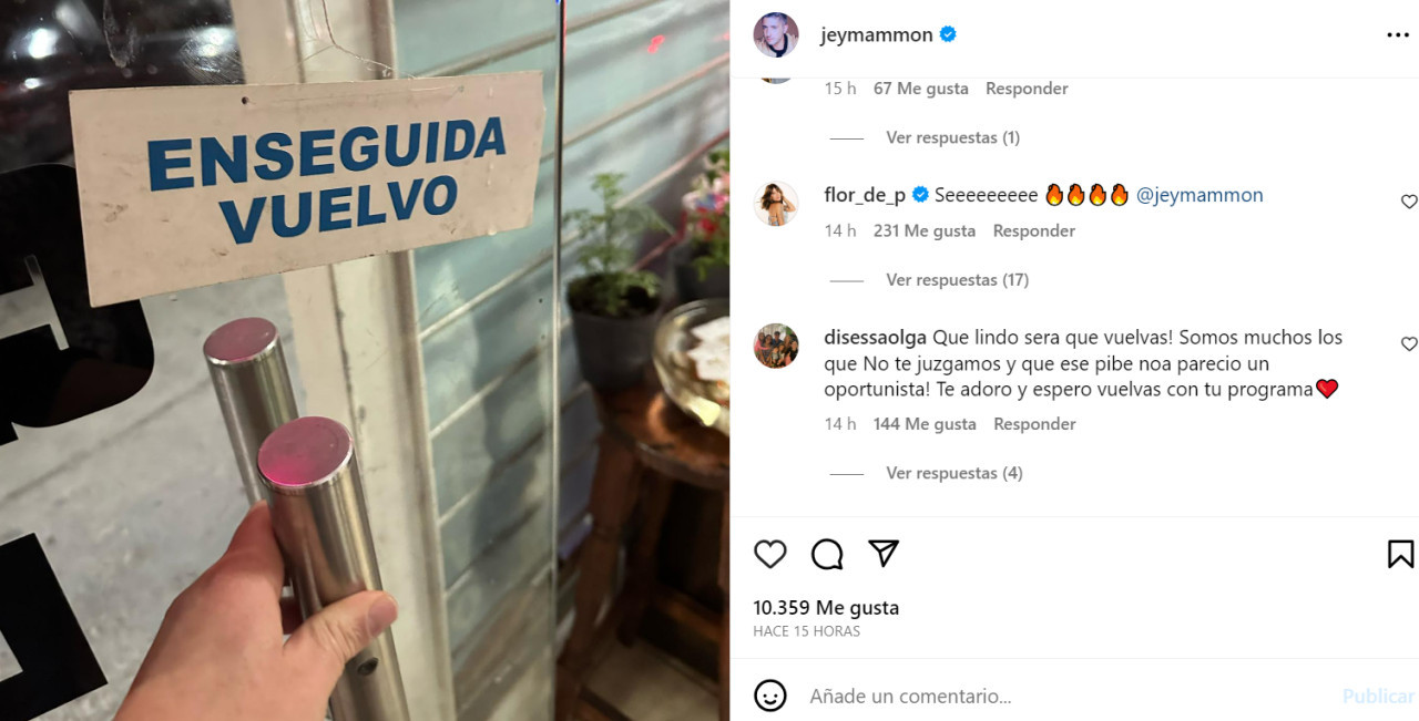 El peculiar posteo de Jey Mammon. Foto: Instagram.