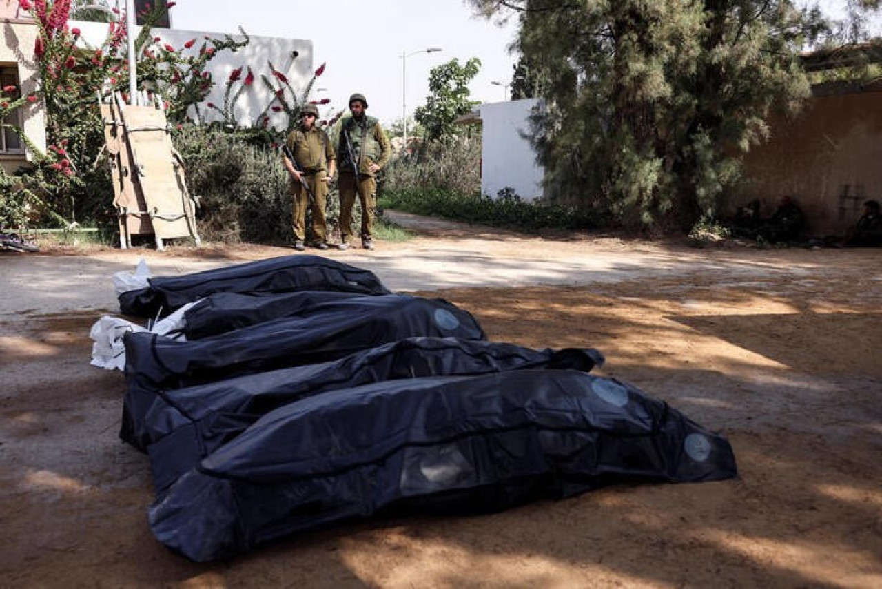 Masacre en el kibutz Kfar Aza. Foto: Reuters.