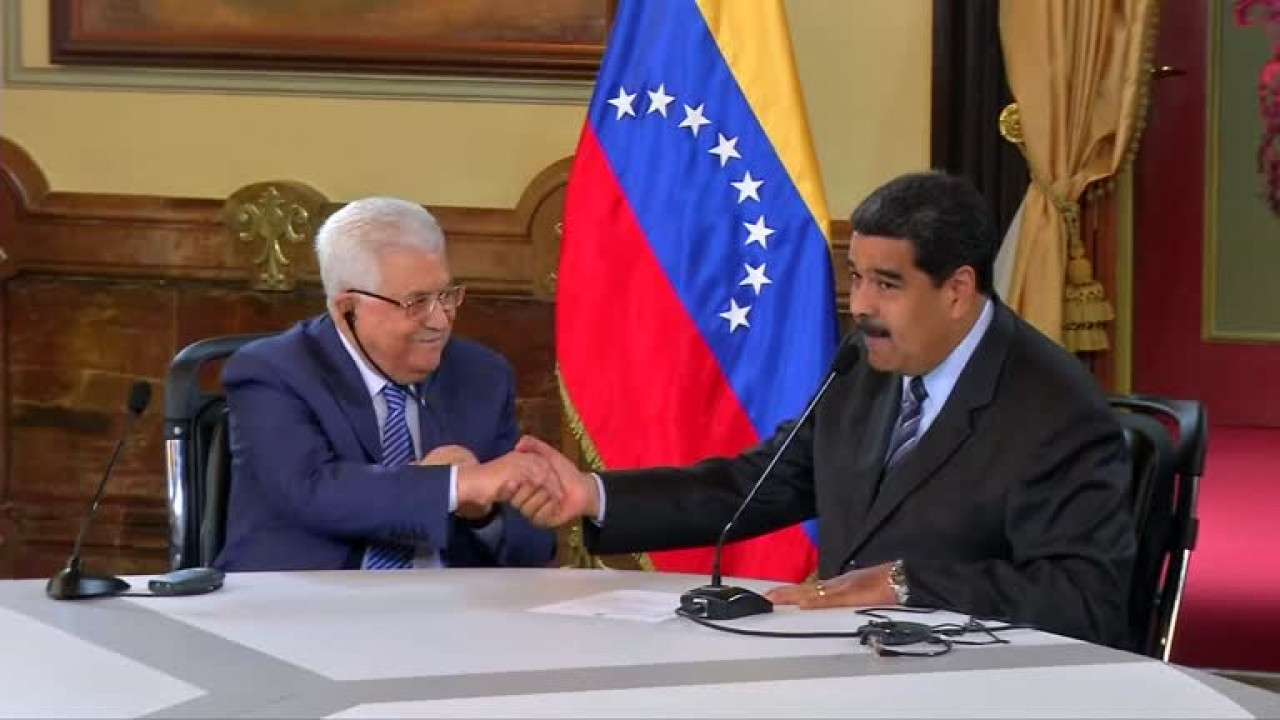 Nicolás Maduro y Mahmoud Abbas. Foto: Reuters.