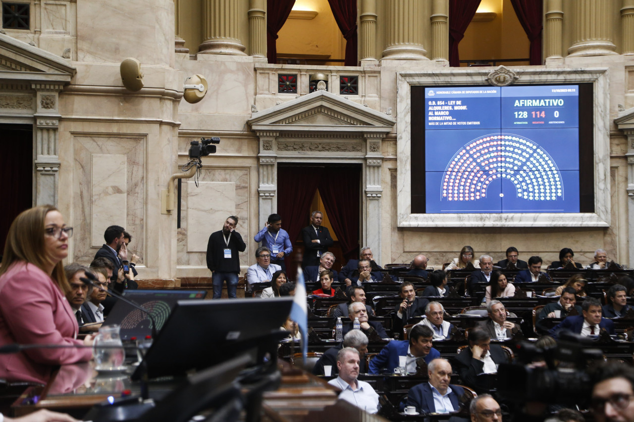 Aprobación en Diputados de la nueva Ley de Alquileres. Foto: NA.