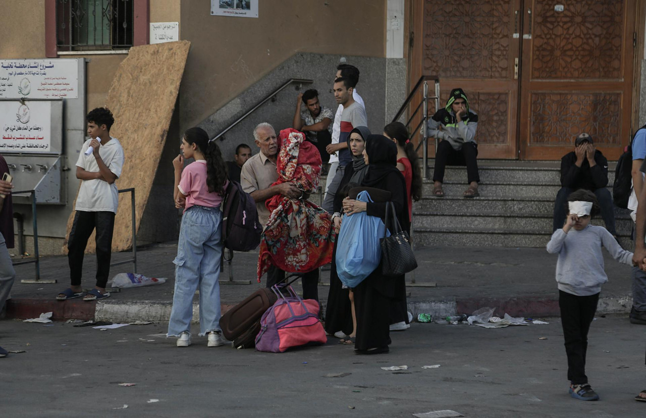 Desplazados por el conflicto entre Israel y Hamas. Foto: EFE.