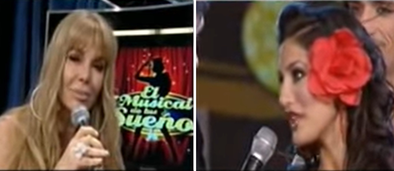 Graciela Alfano y Silvina Escudero en el Bailando 2009.