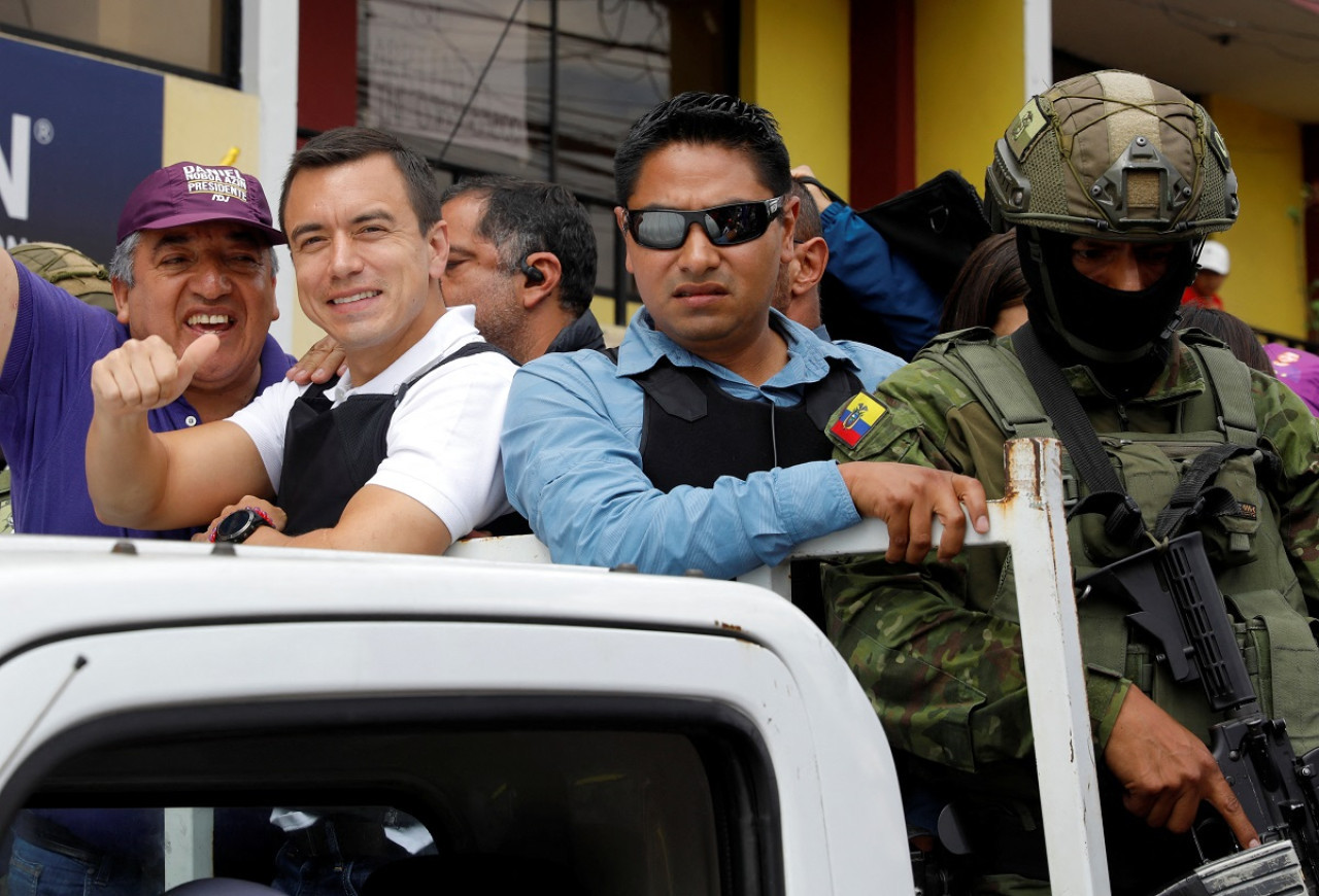 Daniel Noboa en Quito. Foto: Reuters.
