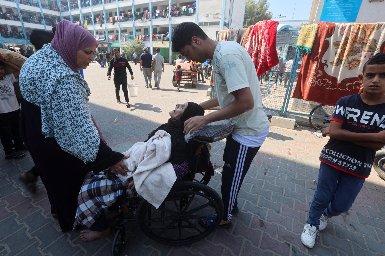 Desplazamiento de palestinos en Gaza. Foto: Reuters.