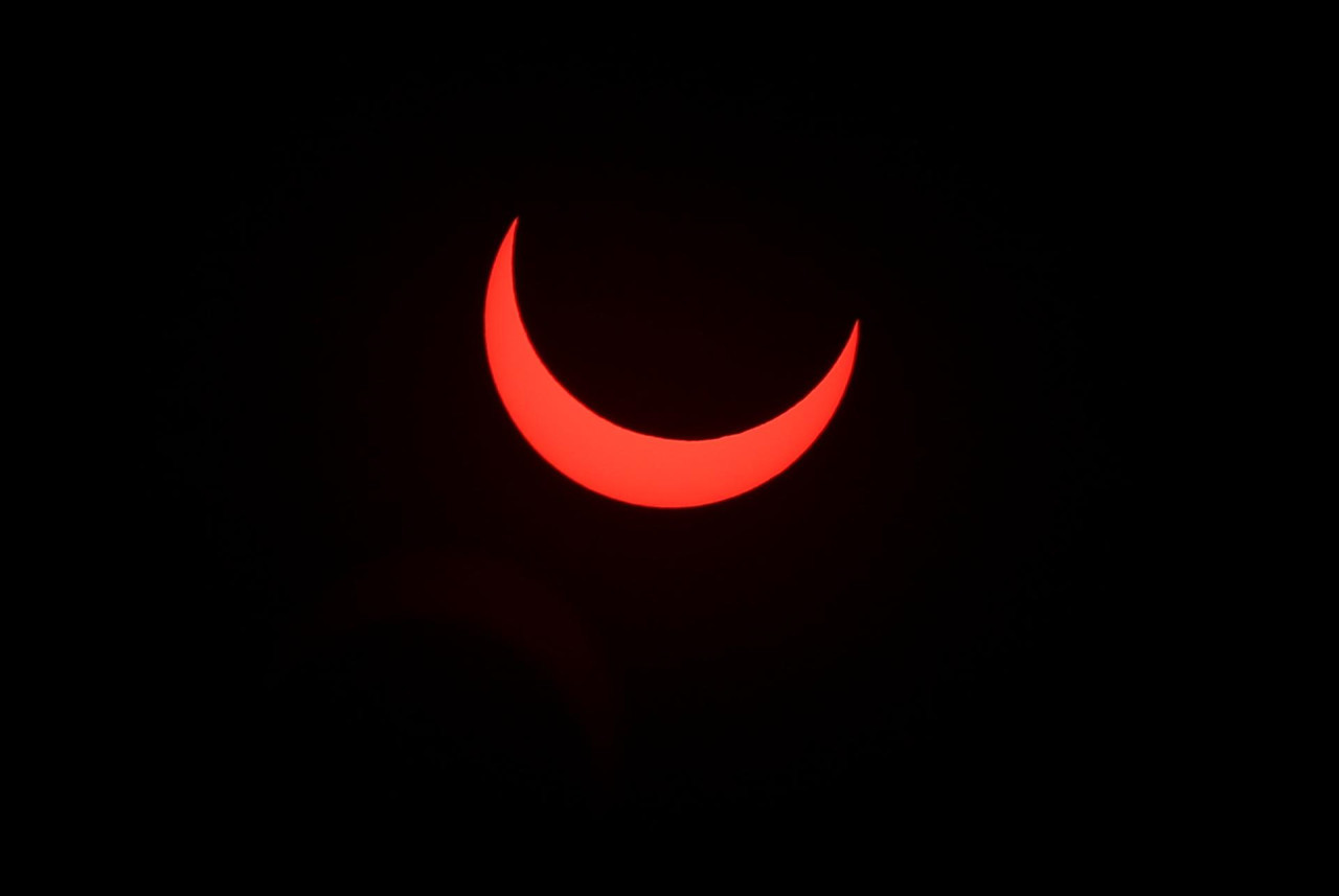 Eclipse solar anular. Foto: EFE.