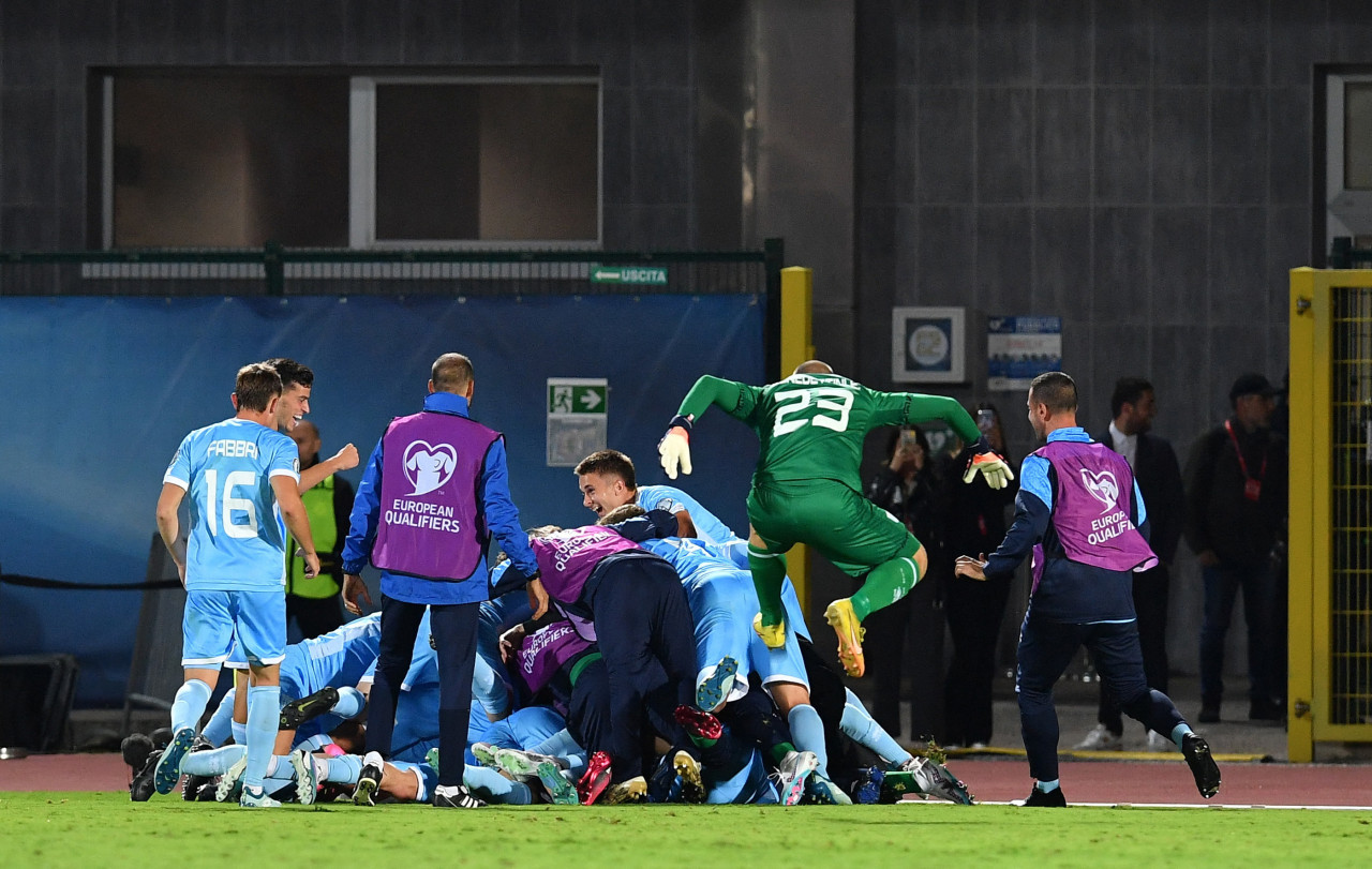 Gol de San Marino en la clasificación a la Eurocopa 2024. Foto: REUTERS.