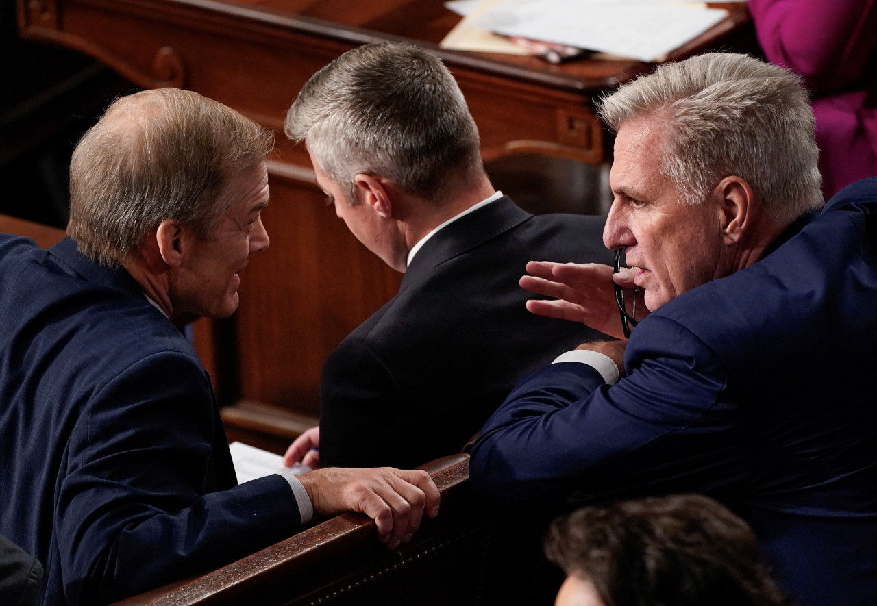 Jim Jordan en la Cámara de Representantes de EE.UU. Foto: REUTERS.