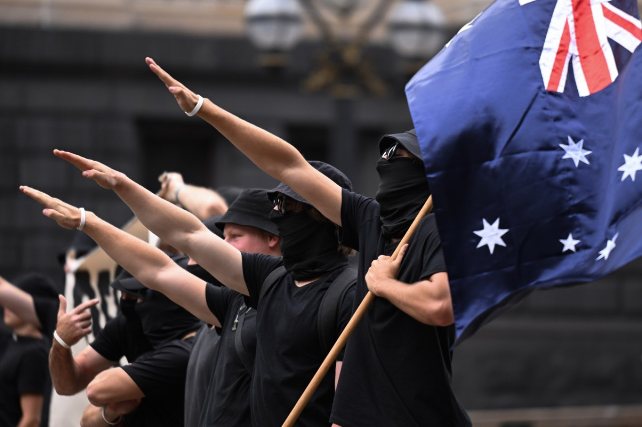 Saludo nazi en Australia. Foto: EFE