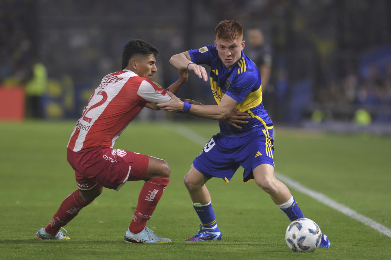 Valentín Barco; Boca vs Unión. Foto: Télam.