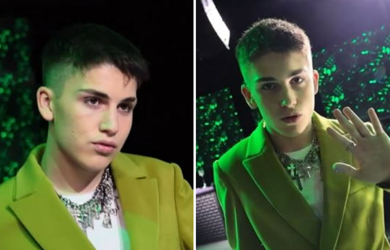 El look de Juan Otero para su fiesta de 15. Foto: captura de video.