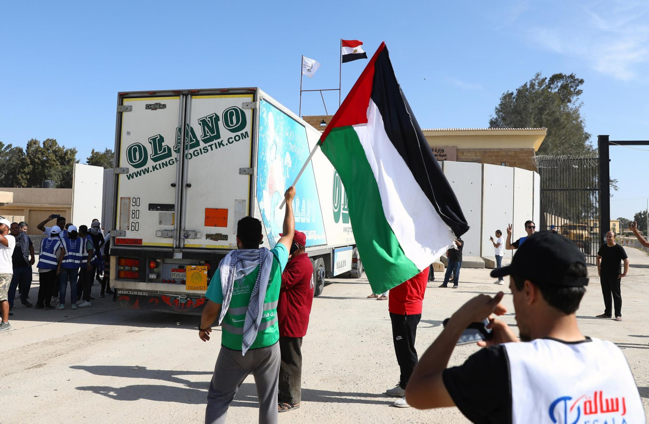 Ayuda humanitaria en Gaza. Foto: EFE