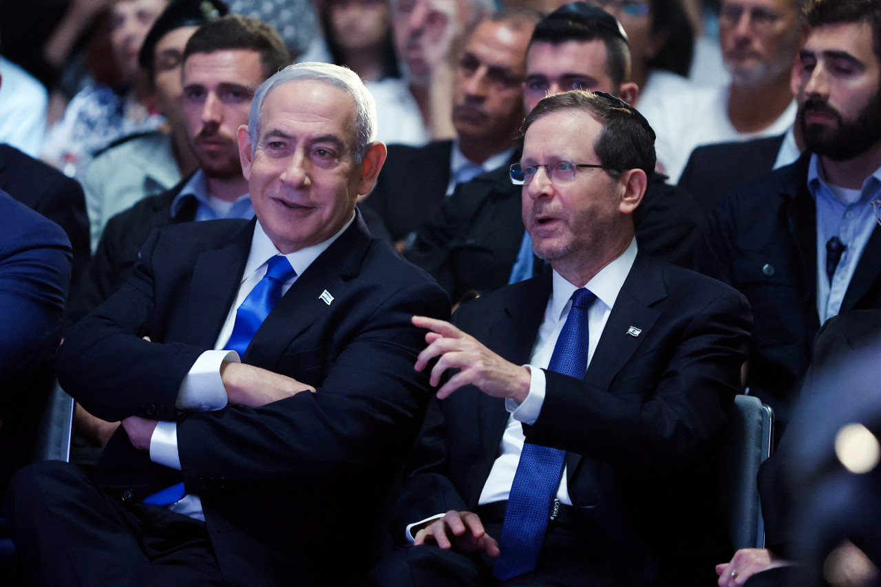 Benjamin Netanyahu y Isaac Herzog. Foto: REUTERS.