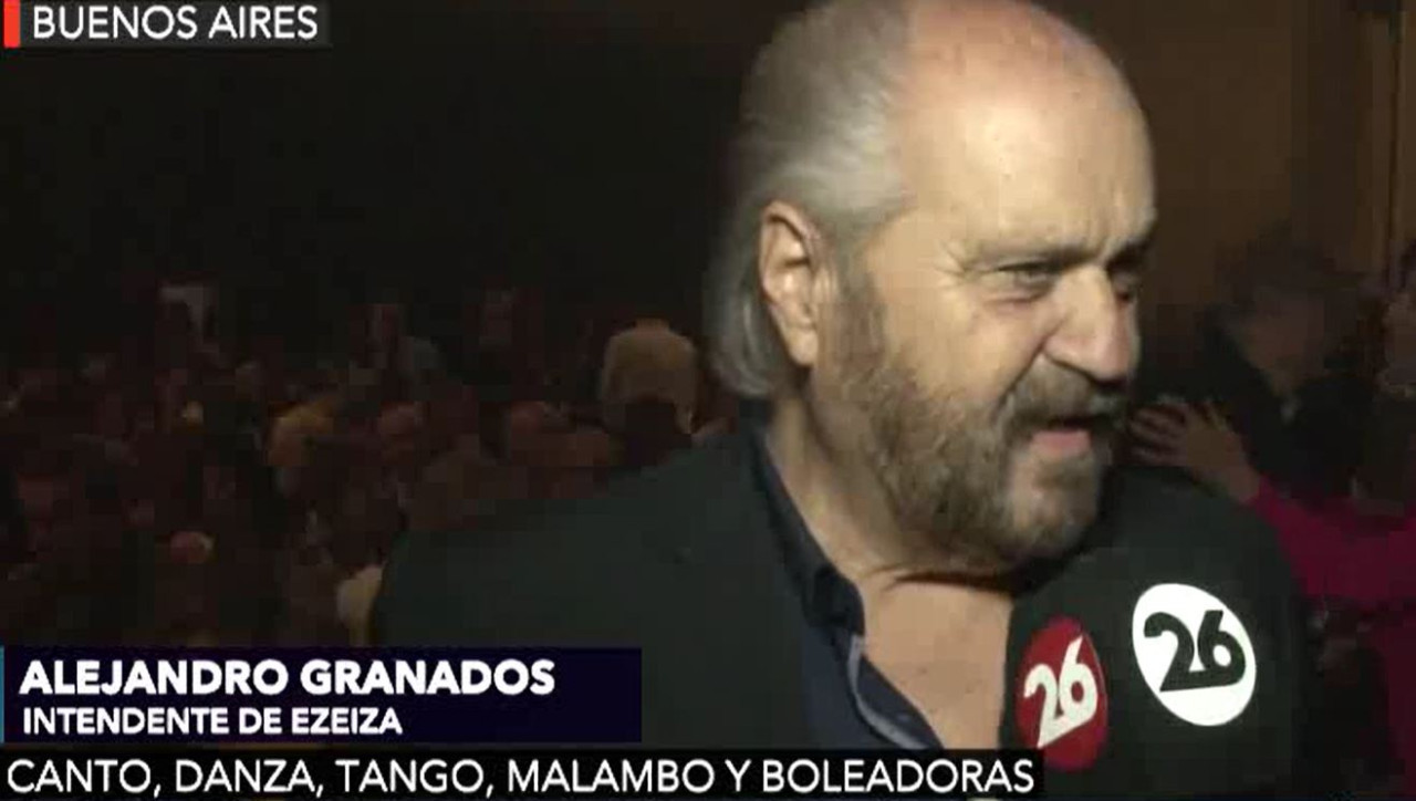 Alejandro Granados en la celebración de los 28 años de Ezeiza. Foto: captura de video.