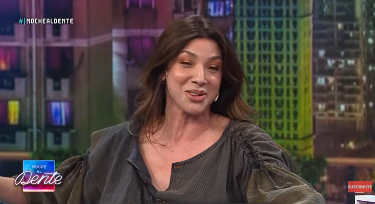 Romina Gaetani en "Noche al Dente". Foto: captura América TV.