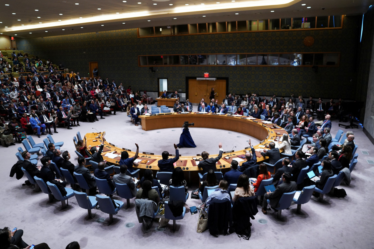 Consejo de Seguridad de la ONU sobre la guerra en Gaza. Foto: REUTERS.