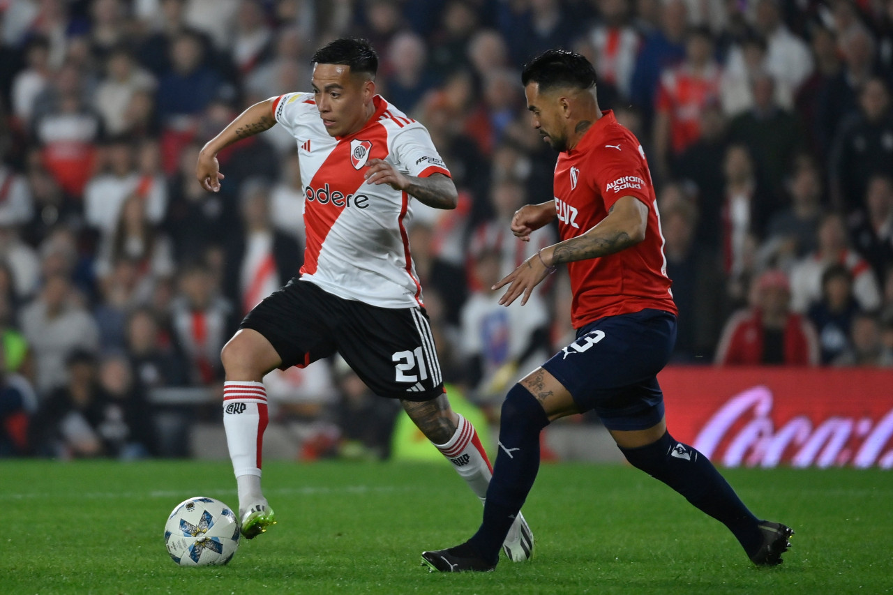 Esequiel Barco; River vs Independiente. Foto: X @RiverPlate.